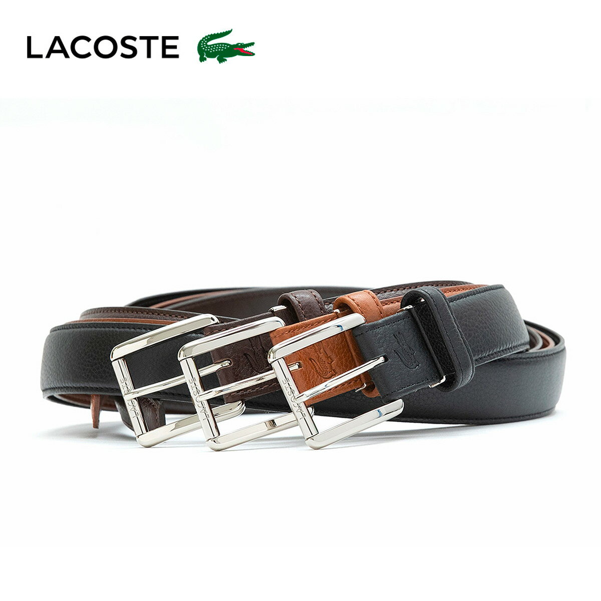 ラコステ 革ベルト メンズ ラコステ ベルト メンズ LB84450 LACOSTE 本革 レザー カジュアル ビジネス [即日発送][DL10]