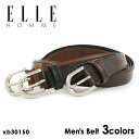 【全品10倍★5/7(水)0時迄】エルオム ベルト メンズ xb30150 ELLE HOMME 本革 レザー