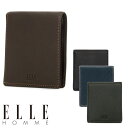 エルオム 二つ折り財布 メンズ XP34580(XP34565) ELLE HOMME Sheepskin 本革 レザー カードケース 