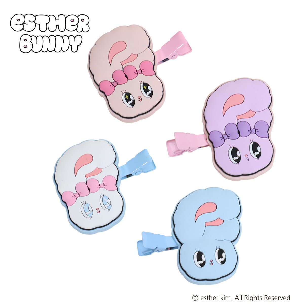 【全品10倍★5/18(月)0時～】エスターバニー マルチクリップ ヘアクリップ Esther Bunny 文具 キャラクターグッズ メモ整理 お菓子袋クリップ かわいい プレゼント PO10