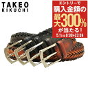 5/1 抽選で最大300%Pバック タケオキクチ ベルト 85/95cm ピンタイプ メンズ 5100120 日本製 TAKEO KIKUCHI メッシュ アン...