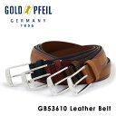 【全品10倍｜期間限定】ゴールドファイル ベルト メンズ GB53610 GOLD PFEIL 本革 レザー