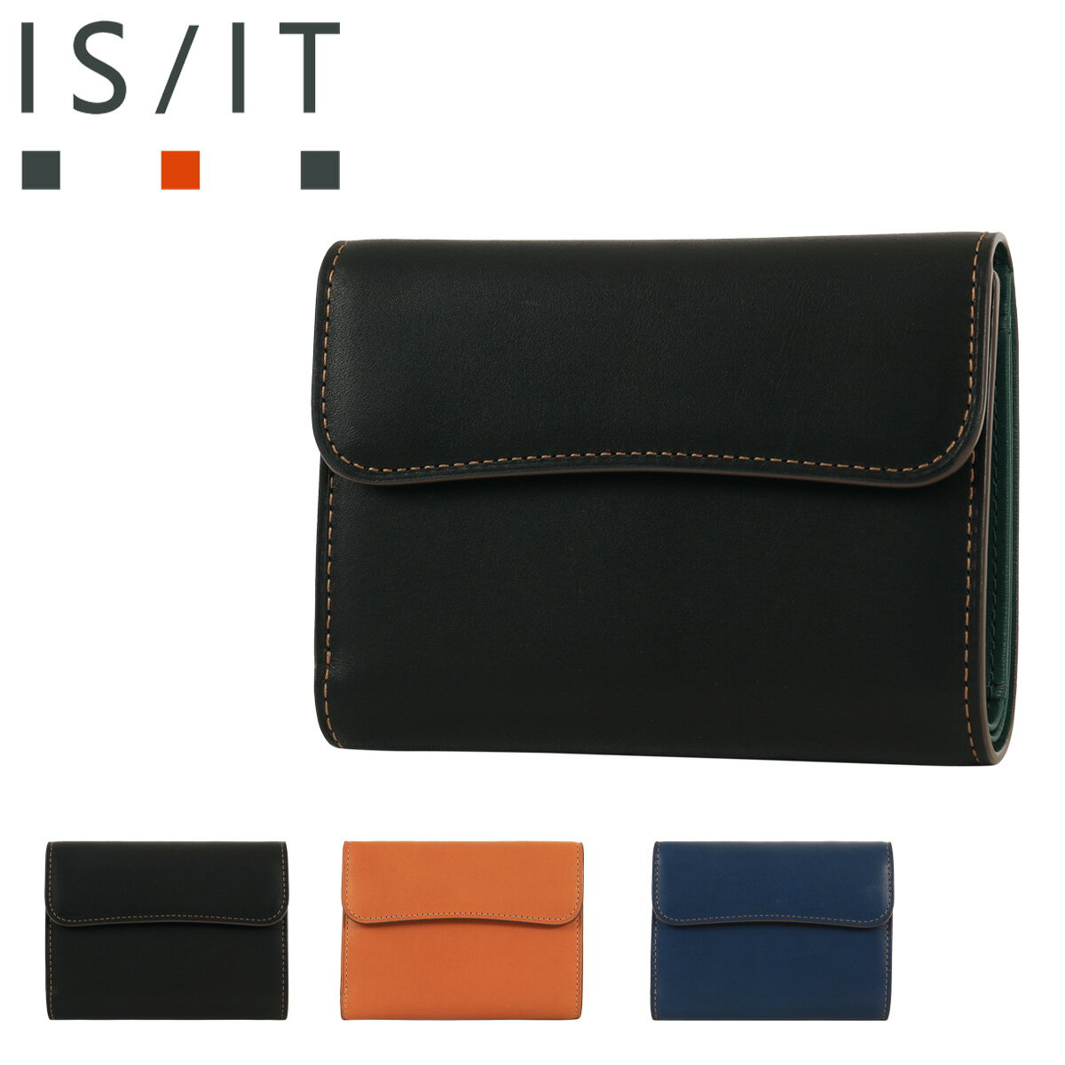 【全品10倍★7/2(水)0時迄】イズイット 三つ折り財布 野球 財布 三つ折り ミドルウォレット ミドル財布 セミ長財布 カジュアル メンズ 948604 グローブ IS/IT ISIT グローブレザー 牛革 本革 レザー[DL10]