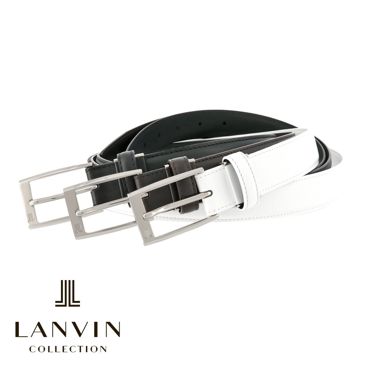 ベルト メンズ（予算5000円以内） 【全品10倍｜5/16 2時迄】ランバンコレクション ベルト jlmb2300 LANVIN COLLECTION ビジネスベルト 中間フリー 牛革 本革 レザー メンズ[即日発送]