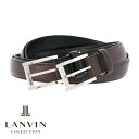 【全品10倍｜4/18 24時迄】ランバンコレクション ベルト jlmb2340 LANVIN COLLECTION ビジネスベルト 中間フリー 牛革 本革 レザー メンズ