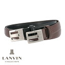 【全品10倍｜4/18 24時迄】ランバンコレクション ベルト jlmb2400 LANVIN COLLECTION ビジネスベルト 中間フリー 牛革 本革 レザー メンズ