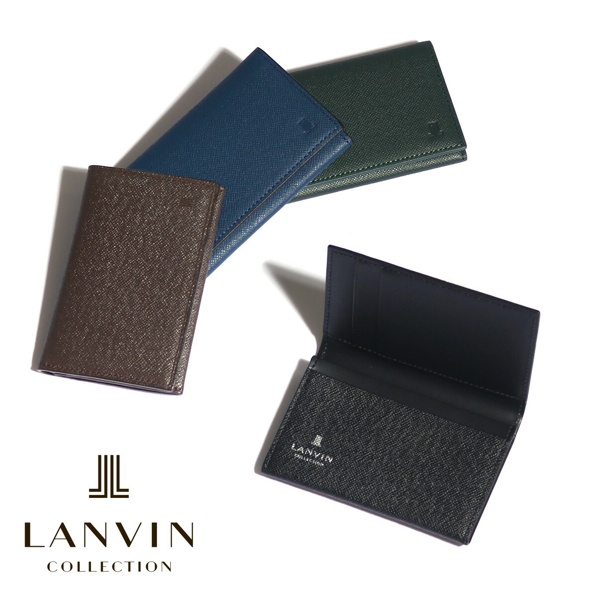 【全品10倍｜5/16 2時迄】ランバンコレクション 名刺入れ クウルールドヴァン 別注カラー JLMW0GM1 LANVIN COLLECTION カードケース 牛革 レザー メンズ