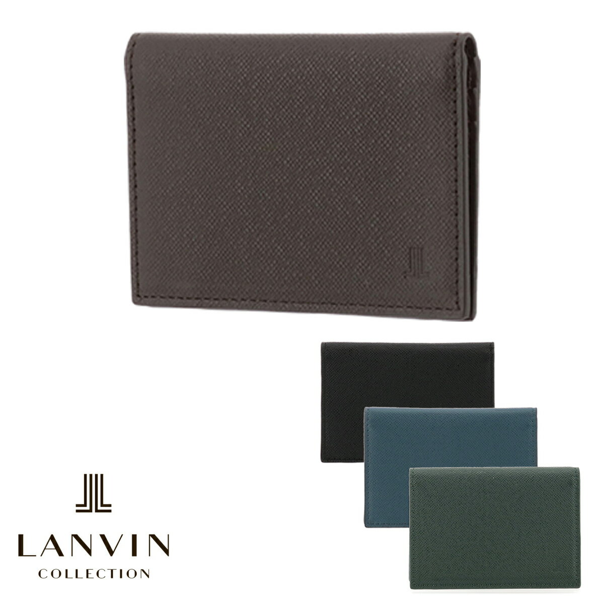 【全品10倍｜5/16 2時迄】ランバンコレクション パスケース クウルールドヴァン JLMW0GP1 LANVIN COLLECTION ICカードケース 定期入れ 牛革 レザー メンズ