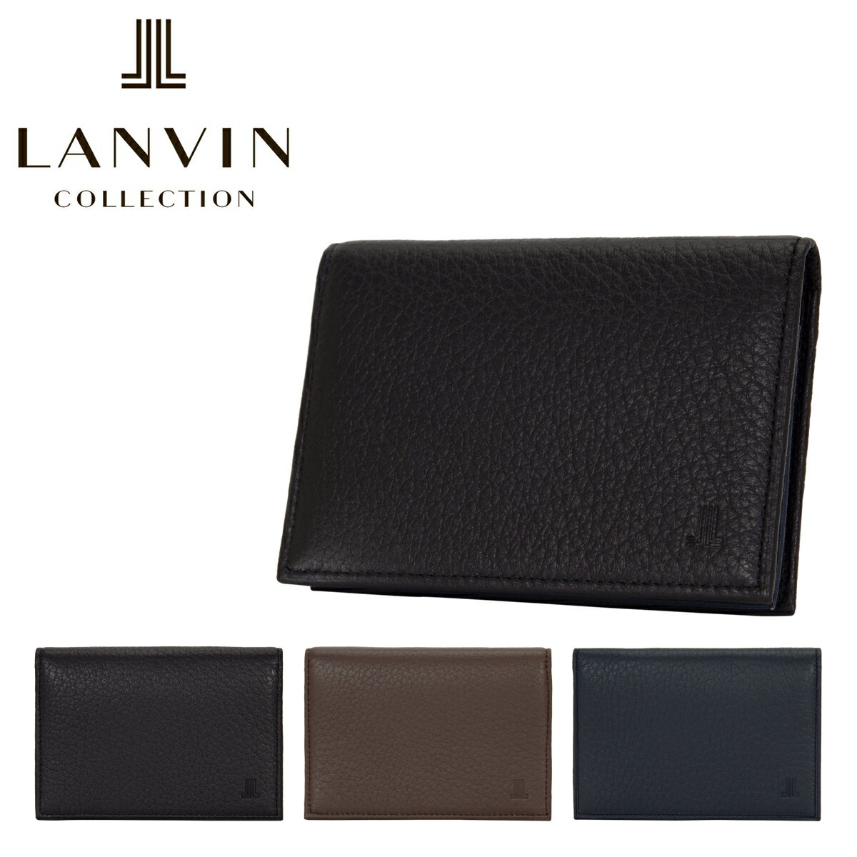 ランバンコレクション 名刺入れ ディアスキン JLMW8DM1 LANVIN COLLECTION カードケース 本革 メンズ