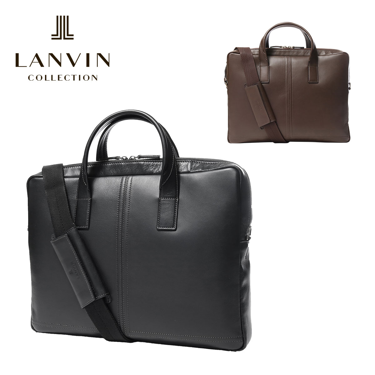 ブリーフバッグ ランバンコレクション ブリーフケース メンズ 日本製 サントル 286502 LANVIN COLLECTION ビジネスバッグ 本革 レザー[DL10]