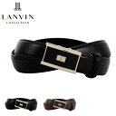 【全品10倍★5/7(水)0時迄】ランバン コレクション ベルト メンズ バックルタイプ JLMB4350 LANVIN COLLECTION 牛革 本革 レザ...