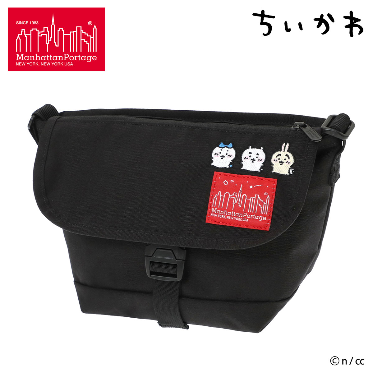 マンハッタンポーテージ ちいかわ ショルダーバッグ MP1603FZPCKW26 manhattanportage メッセンジャーバッグ ハチワレ うさぎ 刺繍 コラボ
