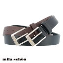 【全品10倍★5/7(水)0時迄】ミラショーン レザーベルト MSMB1950 milaschon ピン式 牛革 メンズ