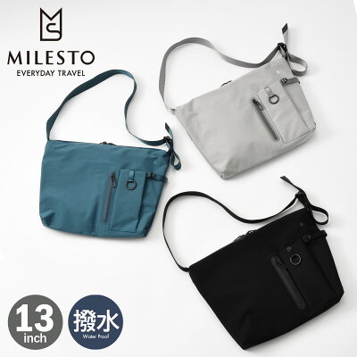 MILESTO ミレスト ショルダーバッグ 13インチ 撥水 防水 リキッド