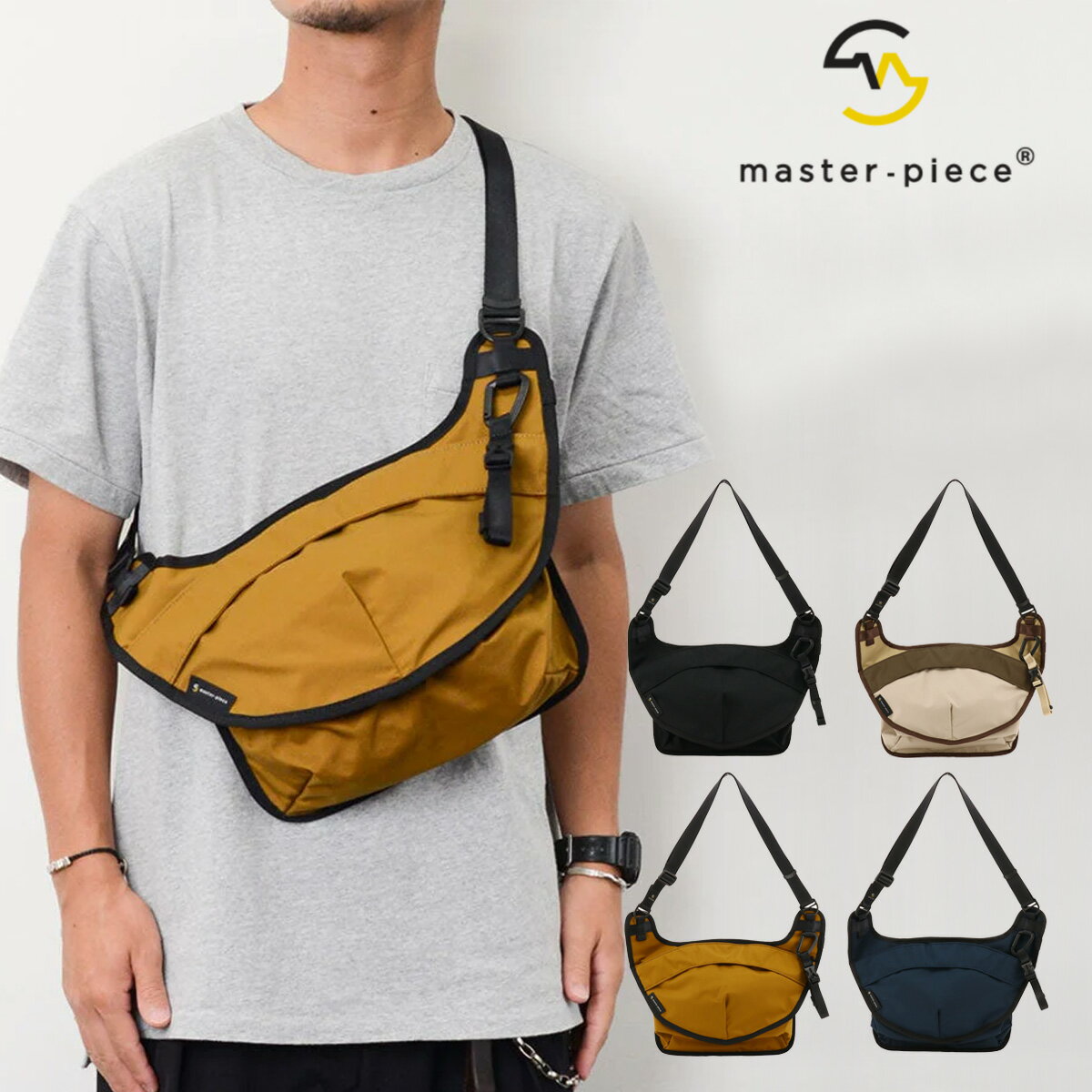 【全品10倍｜6/1 0時～24H限定】マスターピース ボディバッグ フェイス メンズ 02870 master-piece face ショルダーバッグ フロントパック 日本製 防水 はっ水 撥水 軽量[PO10][即日発送]