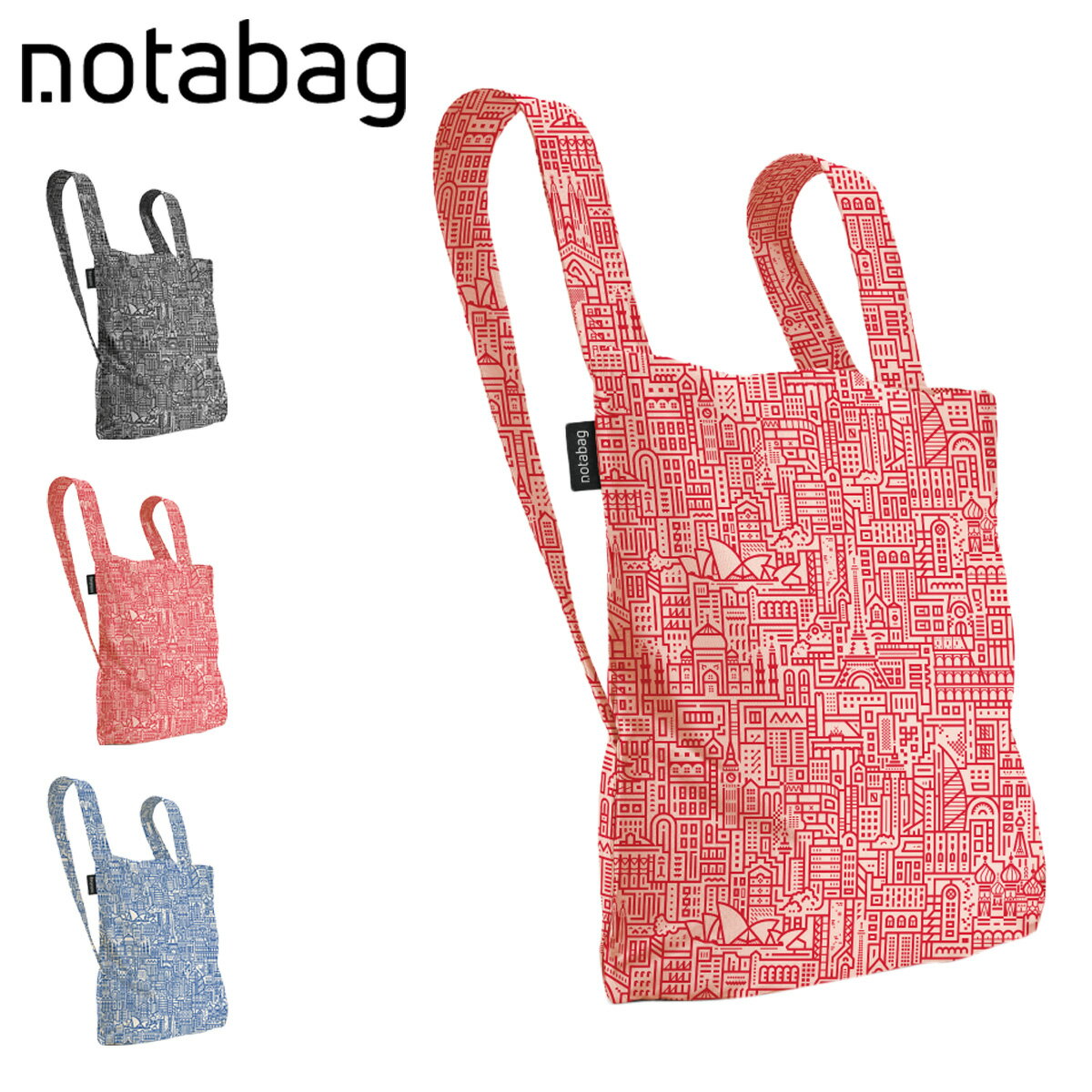 ノットアバッグ エコバッグ リュック BAG & BACKPACK Notabag Hello World メンズ レディース NTB011 Notabag | 折りたたみ コンパクト コラボ トートバッグ