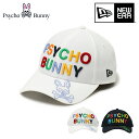 ニューエラ 帽子（メンズ） サイコバニー ゴルフ キャップ ニューエラ NEW ERA 帽子 メンズ PBMG301F コラボ Psycho Bunny アウトドア 抗菌[即日発送][DL10]