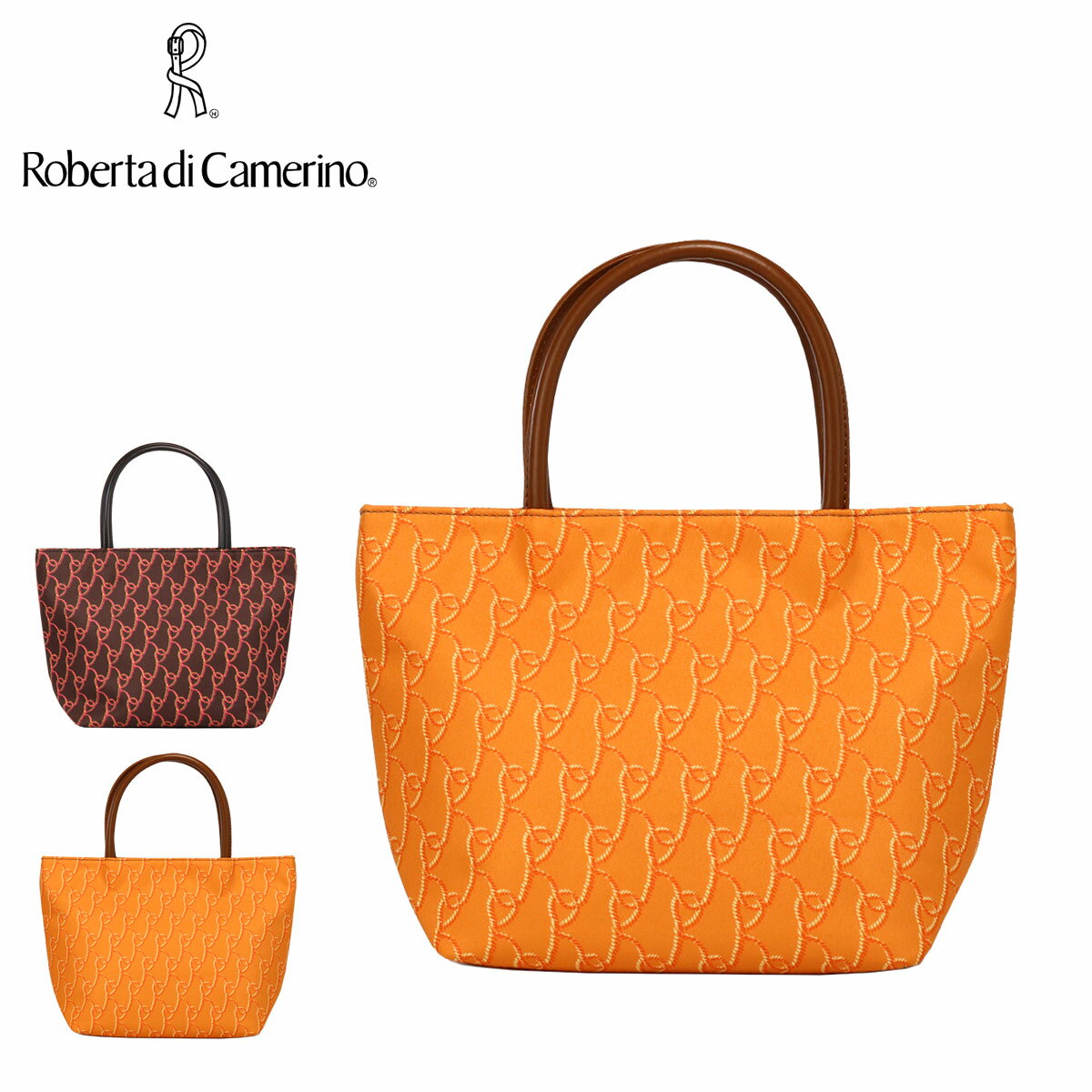 Roberta Camerino - ロベルタ ディ カメリーノ トートバッグ ハンドバッグ 横型 レディース RBT842 Roberta di Camerinon 小さめ モノグラム[即日発送]