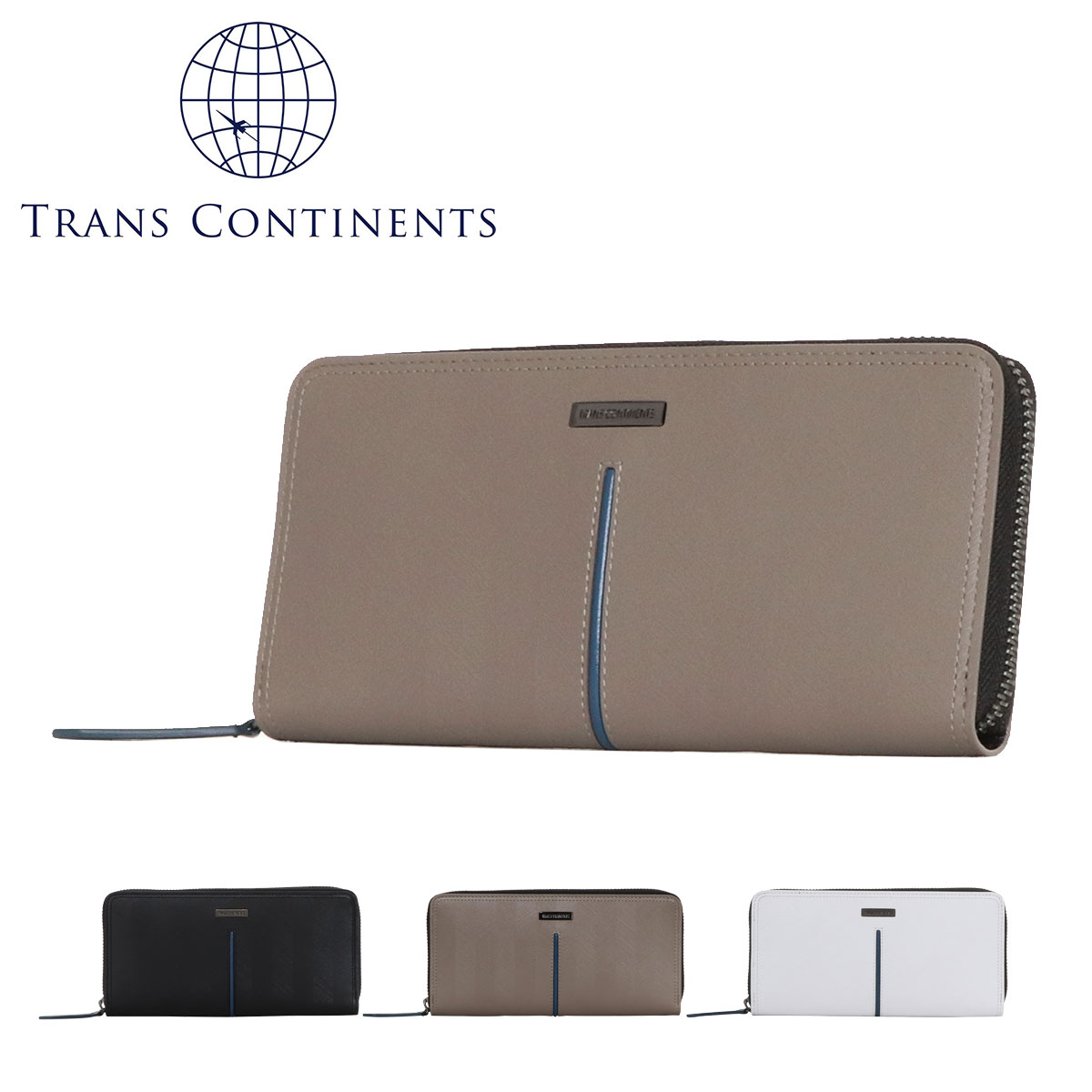 【全品10倍｜5/16 2時迄】トランスコンチネンツ 長財布 ラウンドファスナー メンズTCK-044 TRANS CONTINENTS | 札入れ 牛革[即日発送]