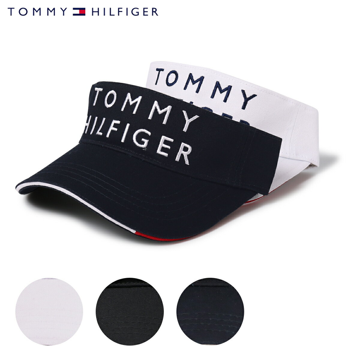 トミーヒルフィガー ゴルフ サンバイザー 帽子 レディースTHMB225F Tommy Hilfiger│コットン サイズ調節可能[PO10][即日発送]