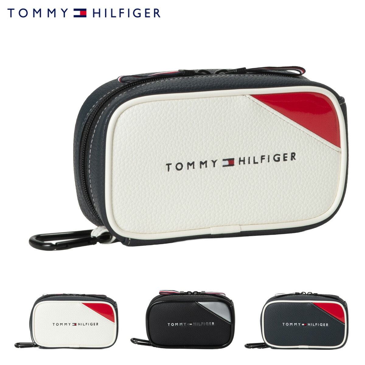 Pouch - 【全品10倍★5/18(月)0時～】トミーヒルフィガー ゴルフ ポーチ レディース 多機能 小物入れ アクセサリーポーチ ゴルフポーチ 無地 ブランド THMG6SE2 TOMMY HILFIGER GOLF[即日発送][PO10]