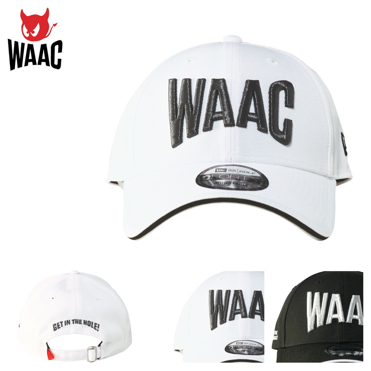 【全品10倍｜3/1(土)～48H限定】ワック ゴルフ キャップ ニューエラコラボ メンズ レディース072242830 WAAC サイズ調整可能 スポーツ アウトドア[即日発送]