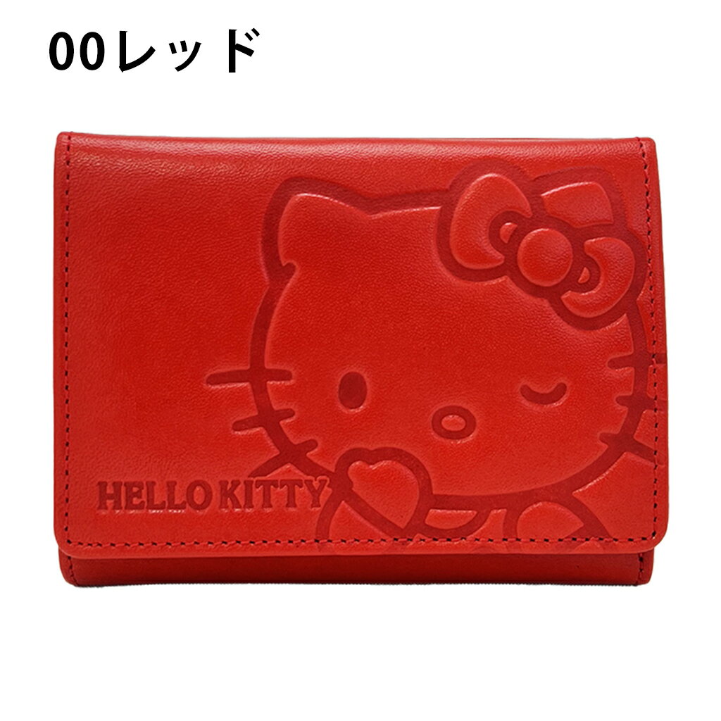 ハローキティ サガラ刺繍　長財布 レッド ハローキティ サガラ刺繍 長財布 レッド