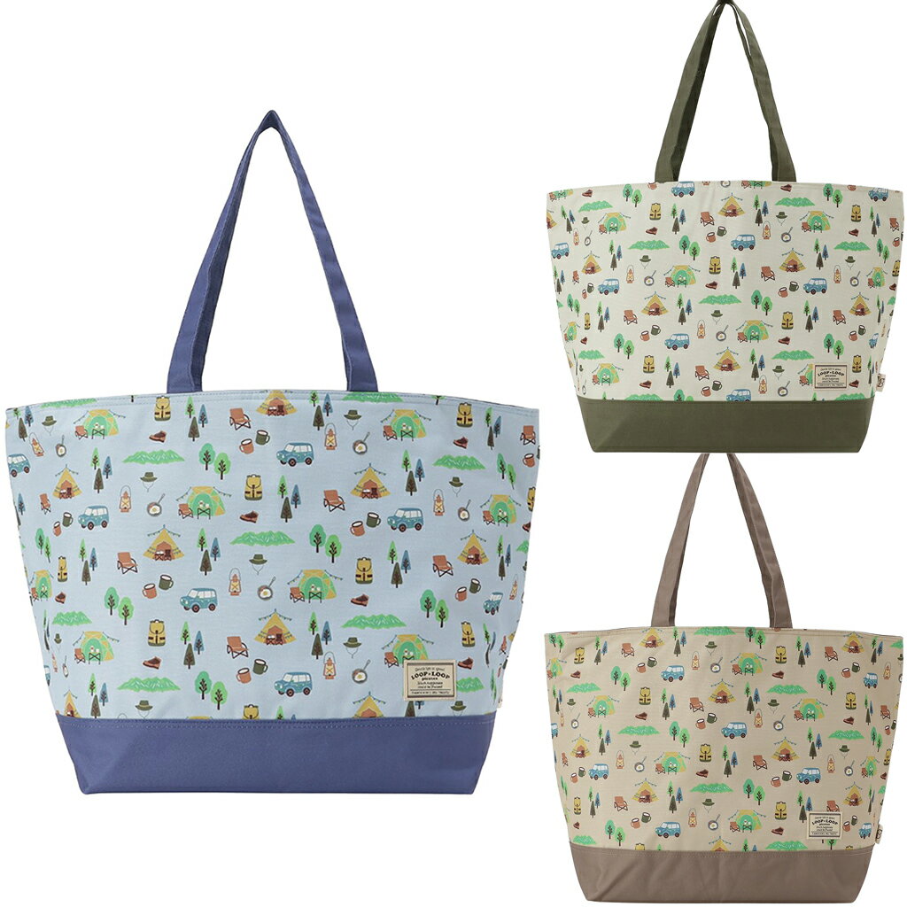 Rakuten - 【10％OFFクーポン対象 6/20〜6/26まで】保冷トートバッグ 4WJ2 [Picotee ピコティ] 保温保冷 OUTDOOR柄 大容量 レジャー キャンプ レディース