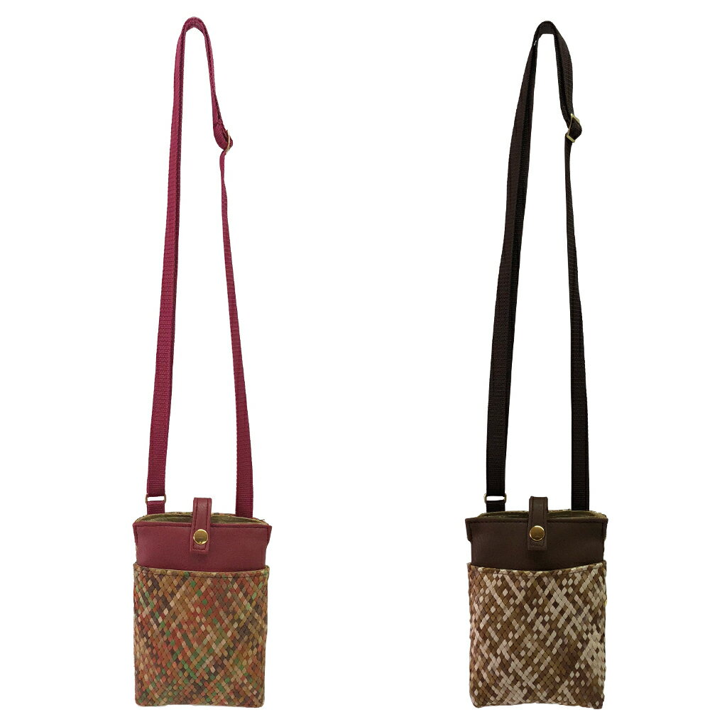 Rakuten - 【10％OFFクーポン配布中！ 4/14〜4/17】ショルダーバッグ 6011 ミセス スマホショルダー 日本製 編み込み素材 レディース