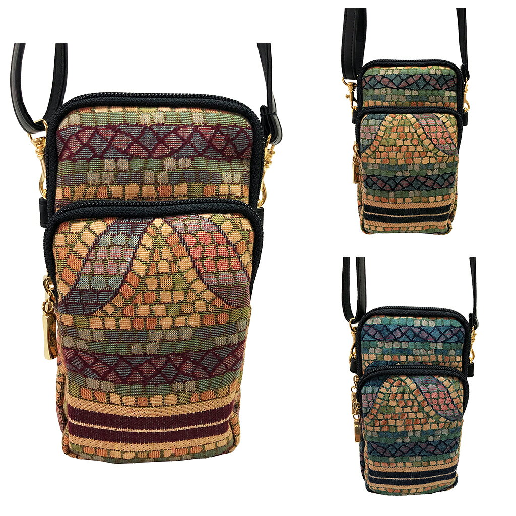 Rakuten - ショルダーバッグ 6028 [ゴブラン織 ごぶらんおり] ミセス 3層スマホショルダー 日本製 レディース
