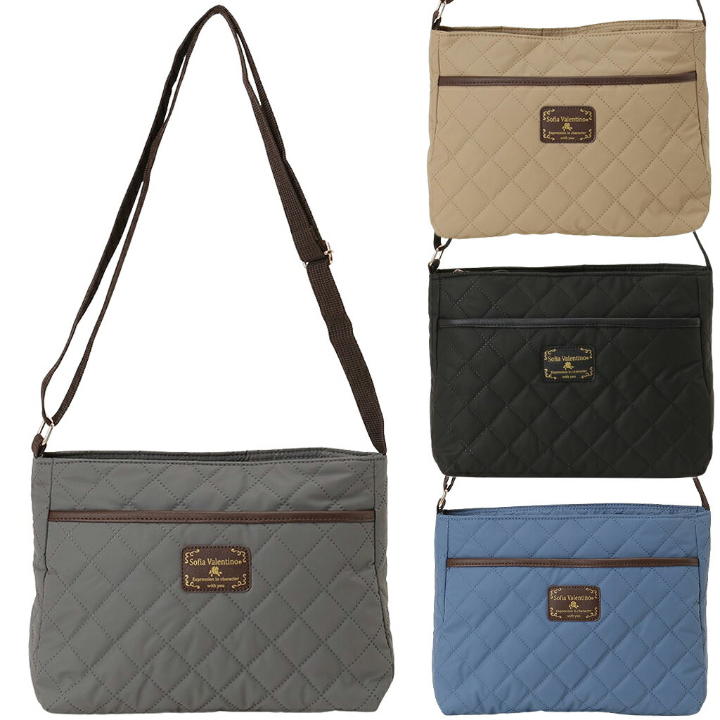 Rakuten - 【10％OFFクーポン配布中！ 4/14〜4/17】ショルダーバッグ 49A2 [SOFIA VALENTINO ソフィアバレンティノ] 軽い ななめ掛け 背面ファスナー お出かけ レディース