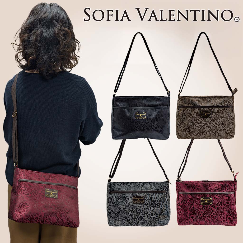 Rakuten - 【10％OFFクーポン配布中！ 4/14〜4/17】◆在庫限り◆ ショルダーバッグ 49E1 [SOFIA VALENTINO ソフィアバレンティノ] 軽量 ななめ掛け 買い物 お出かけ 上品 レディース