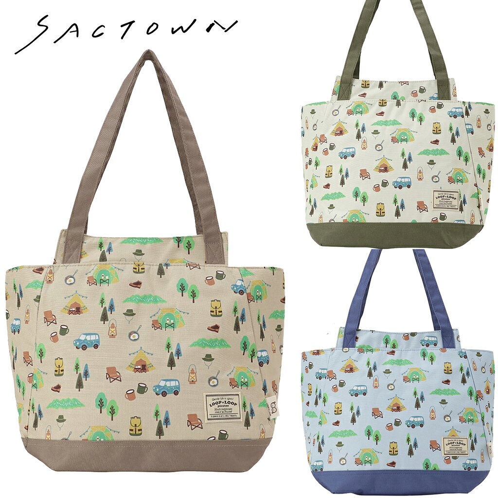 Rakuten - 保冷トートバッグ 4WJ3 [Picotee ピコティ] 保温保冷 OUTDOOR柄 大容量 レジャー キャンプ レディース