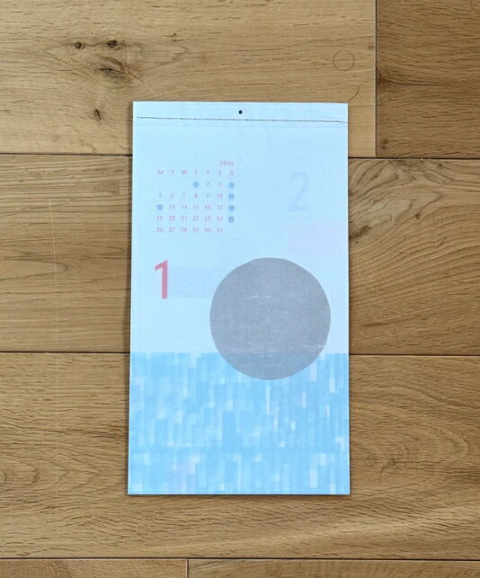 2026年 カレンダー 壁掛 水縞 模様カレンダー MMC-26 令和8年 （2026年 1月始まり） 壁掛カレンダー 壁..