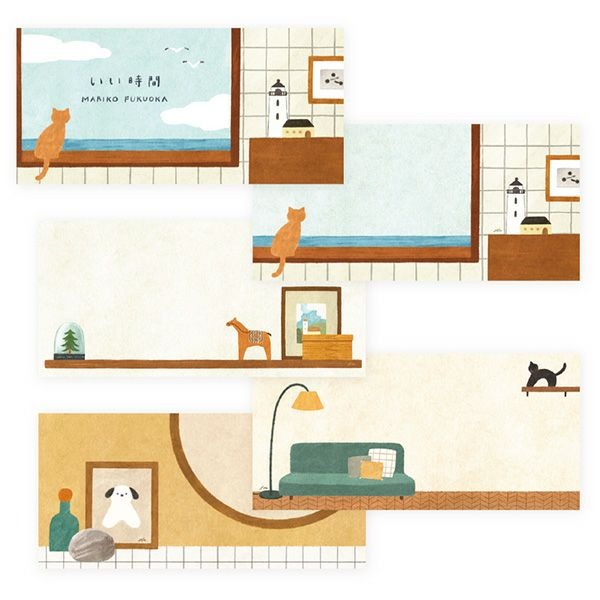 一筆箋 かわいい 福岡麻利子 いい時間 cozyca products おしゃれ ステーショナリー お礼 ギフト プレゼント 文具女子 お礼状 お手紙 美濃和紙...