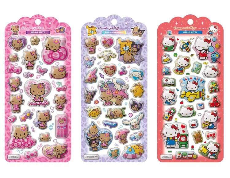 サンリオキャラクターズ ドロップジェリーシール134920 134926 エポキシシール ホログラム加工 sticker FlakeSeal クラックス CRUX かわいいシール サンリオシール おすすめシールのサムネイル