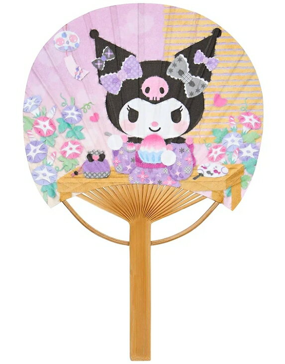 樂天商城 - ミニうちわ クロミ かき氷 竹製うちわ ミニカード付 うちわカード メッセージカード サンリオ グリーティングカード 可愛い 夏祭り あいさつ 暑中見舞い プレゼント ギフト 誕生日 夏 サマー 夏カード サマーカード 日本 お土産