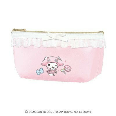 マイメロディ ペンケース マイメロ フリルペンケース MyMelody ピンク IDOL サテン リボン フリル かわ..