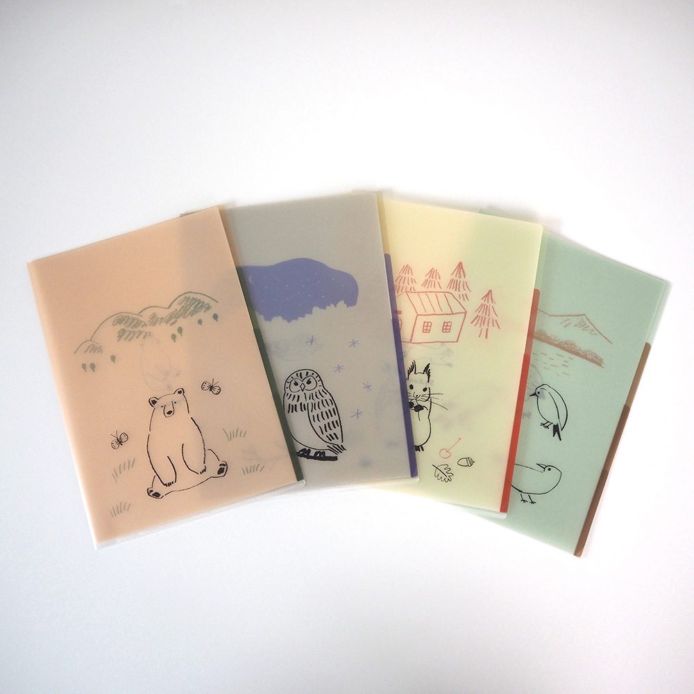 シルヴァン Sylvan インデックスファイル かわいい くま ふくろう りす ことり クリアホルダー クリアファイル 落合恵 文具 大人 ステーショナリー 文...