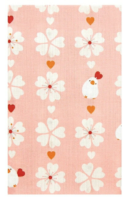 手ぬぐい てぬぐい さくら文鳥 ピンク 春柄 春 文鳥 小鳥 ことり 桜 サクラ さくら 和雑貨 木綿 綿100％ かわいい おしゃれ イラスト インテリア 飾る 包む 和風 はまもんよう 濱文様 日本製