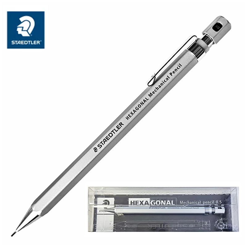 STAEDTLER ステッドラー ヘキサゴナル シャープペンシル 0.5mm【シルバー】925 77-05S ギフト プレゼント シャーペン 文房具 入学祝 卒業祝