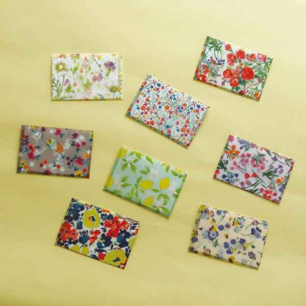 ミニレターセット クレール レターセット 花柄 小さな手紙 トレーシングペーパー 透け感 お花 華やか 鮮やか 名刺サイズ 横罫 横書き 横線 シンプル 手紙 ...