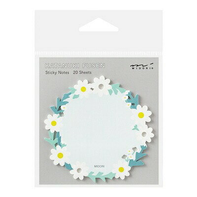 型抜き付箋　リース柄 白 19104-006 付せん 付箋 メモ かわいい プレゼント ラッピング メッセージカード 文房具 文具女子 ステーショナリー オフィス フセン ふせん おしゃれのサムネイル