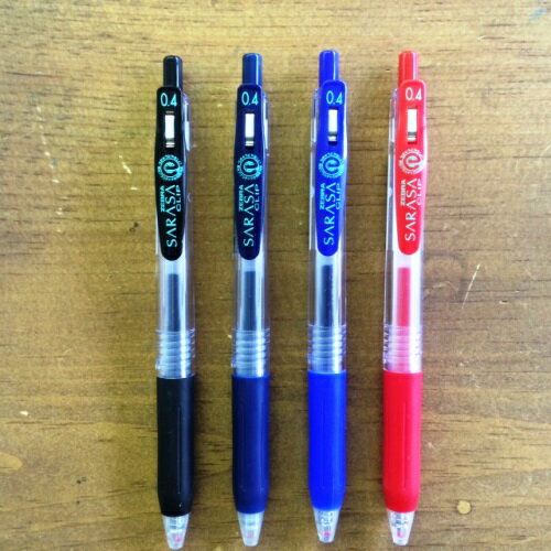 ゼブラ サラサ クリップ（0.4）/水性ボールペン☆4色定番カラー