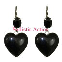 ハートピアス 【即納】TARINA TARANTINO SMALL LUCITE HEART DROP EARRINGS BK 【TARINA TARANTINO】【TAR-PI-E01U7-BK】