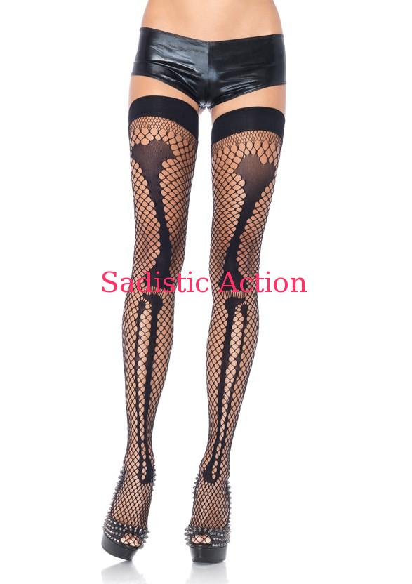 【即納】Leg Avenue NET LEG BONE THIGH HIGHS 【Leg Avenue （ストッキング、ランジェリー、衣装、コスチューム、小物）】【コスチュームアクセサリー】【LEG-HO-9944】