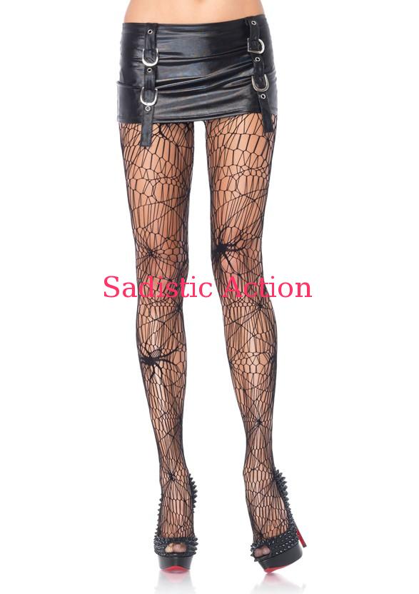 【即納】Leg Avenue Black widow spider net pantyhose. 【Leg Avenue （ストッキング、ランジェリー、衣装、コスチューム、小物）】【コスチュームアクセサリー】【LEG-HO-9947】