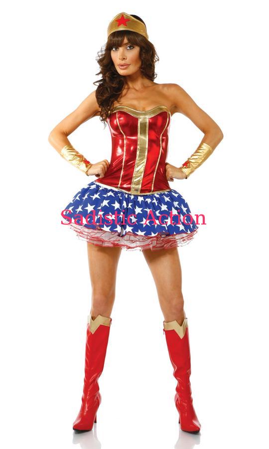 Rakuten - 【即納】Forplay Bam! - Sexy Superhero Costume 【Forplay　（ダンスウェア、衣装、コスチューム、小物）】【ハロウィンコスチューム】【FOR-CO-551052 】