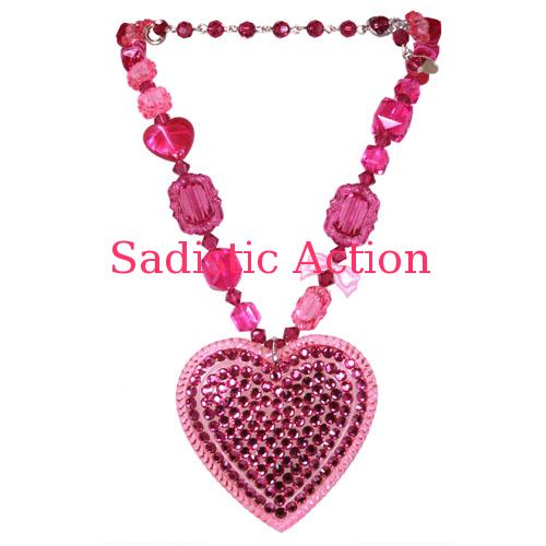 TARINA TARANTINO MULTIBEAD PAVE HEART NECKLACE PI 