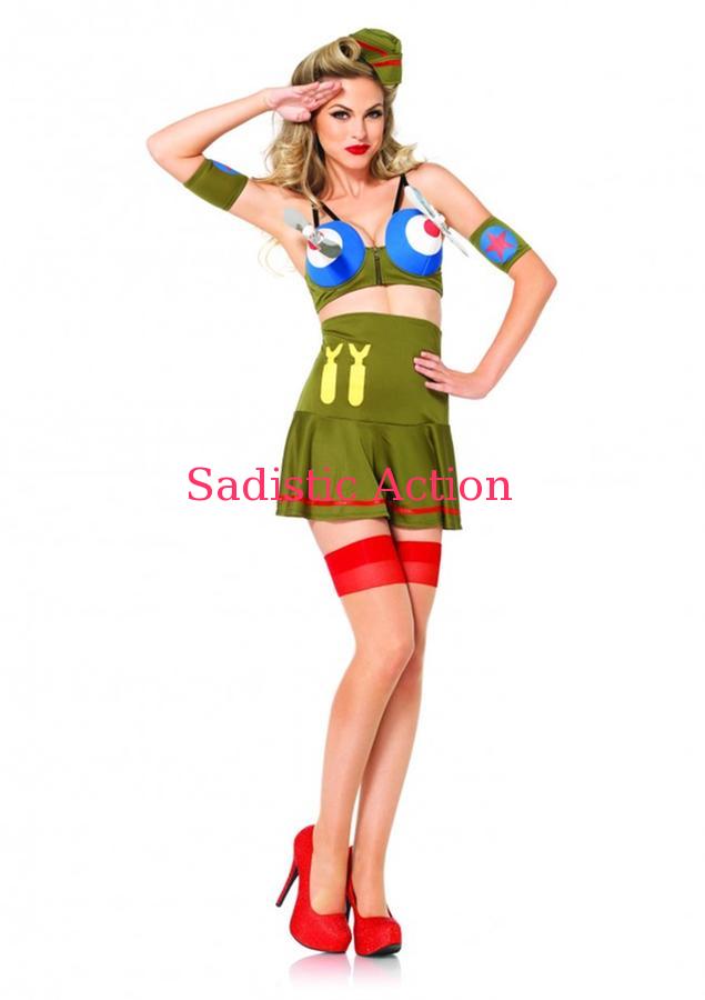 【即納】Leg Avenue BOMBER GIRL 【Leg Avenue　（ストッキング、ランジェリー、衣装、コスチューム、小物）】【ハロウィンコスチューム】【LEG-CO-85184】